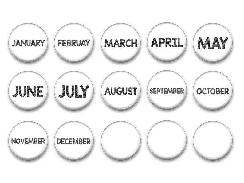 Months of the Year Date Chalkboard Etsy