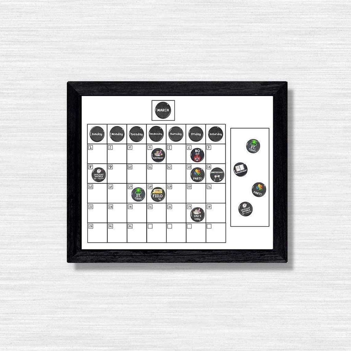 Colorful Chalkboard Perpetual Calendar Illustrated Etsy