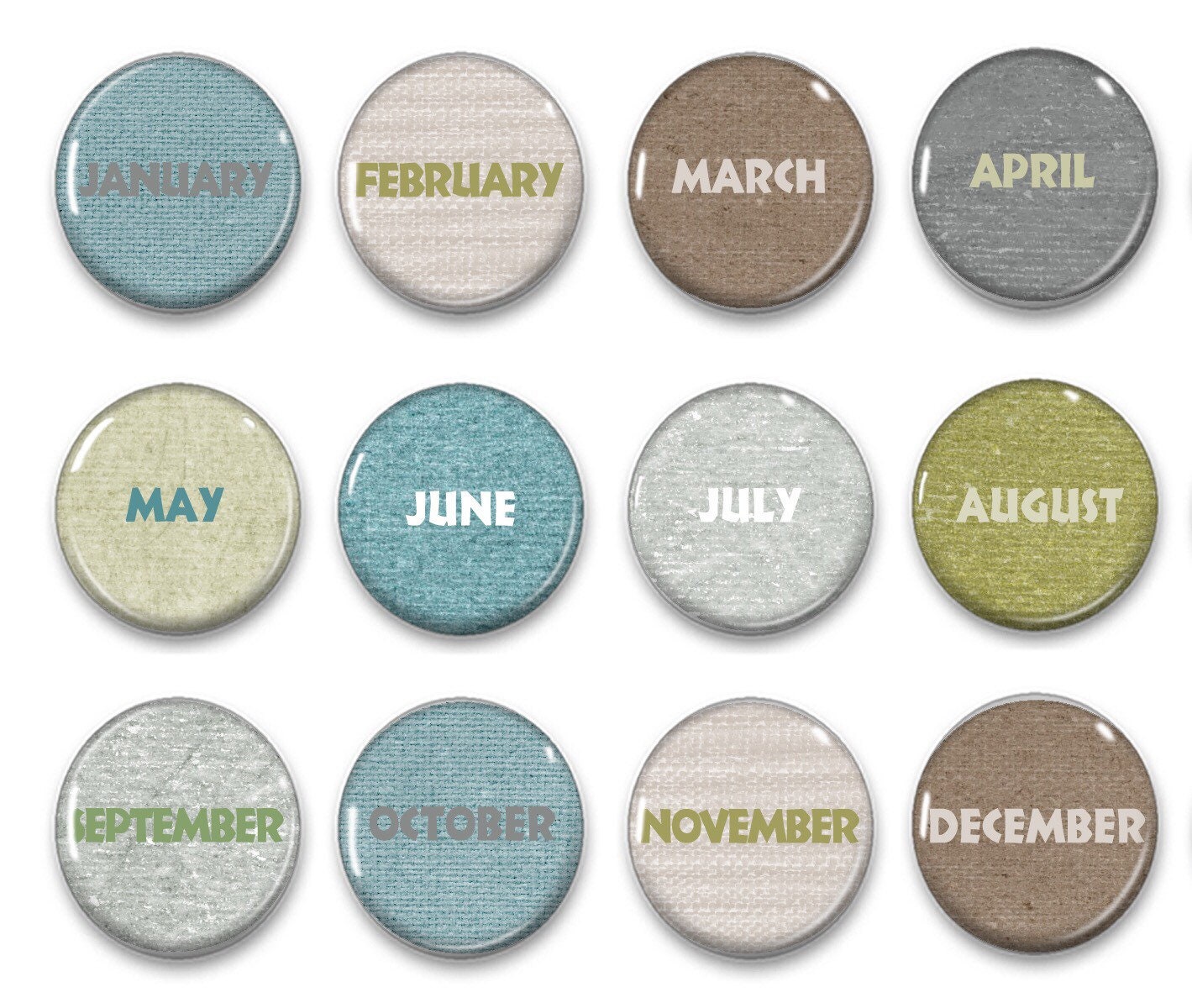 Months Of The Year Date Perpetual Calendar Etsy