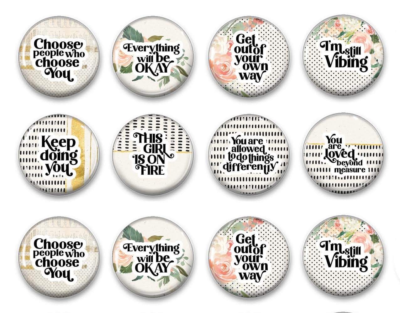 Inspirational Quote Magnets Motivational Pins or Magnets | Etsy
