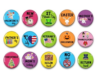 Calendar Magnets - US Holidays - Classroom Magnets - Perpetual Calendar - Calendar Magnets - Educational Tools - Classroom Magnets