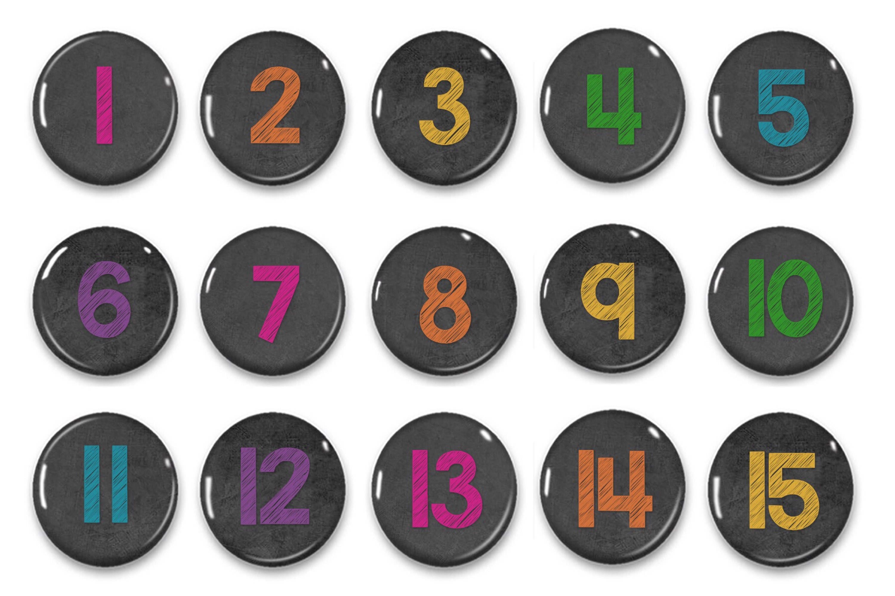 Colored Chalkboard Calendar Number Counting Practice Etsy