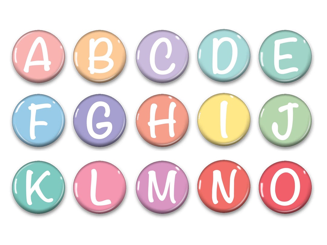 Colorful Alphabet Magnets Letter Magnets ABC Practice - Etsy