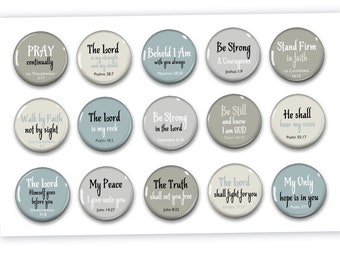 Bible Quote Magnets - Bible Fridge Magnet - Bible Scripture Magnet - Christian Gifts - Inspirational Magnets - Cubicle Decor - Gift for Men