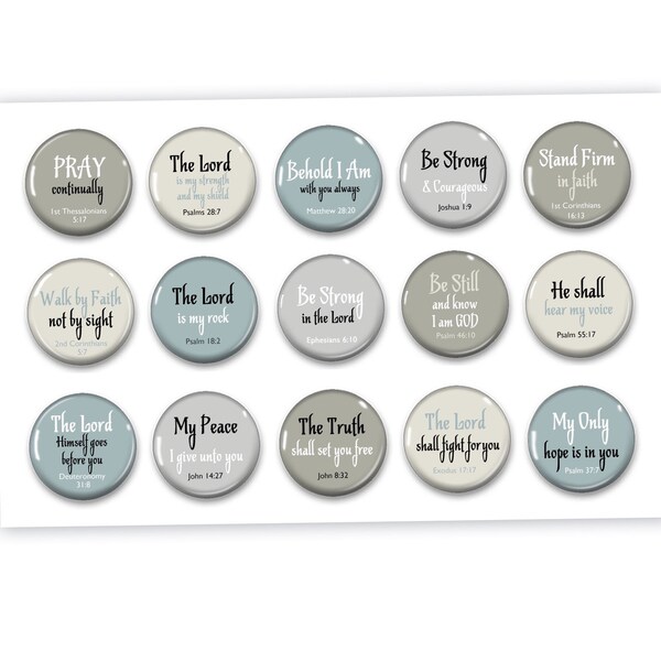 Bible Quote Magnets - Bible Fridge Magnet - Bible Scripture Magnet - Christian Gifts - Inspirational Magnets - Cubicle Decor - Gift for Men