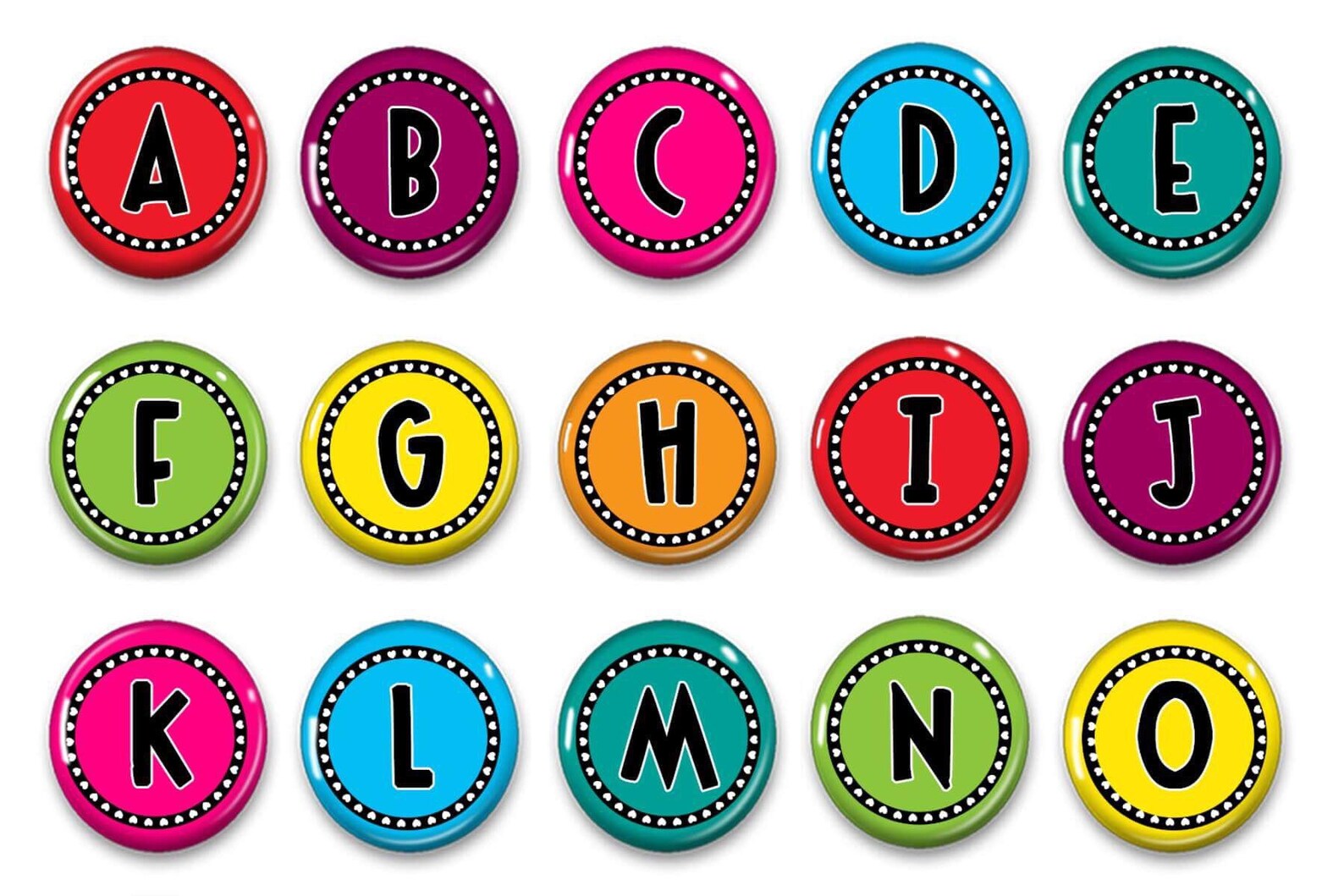 Colorful Alphabet Magnets Letter Magnets ABC Practice - Etsy