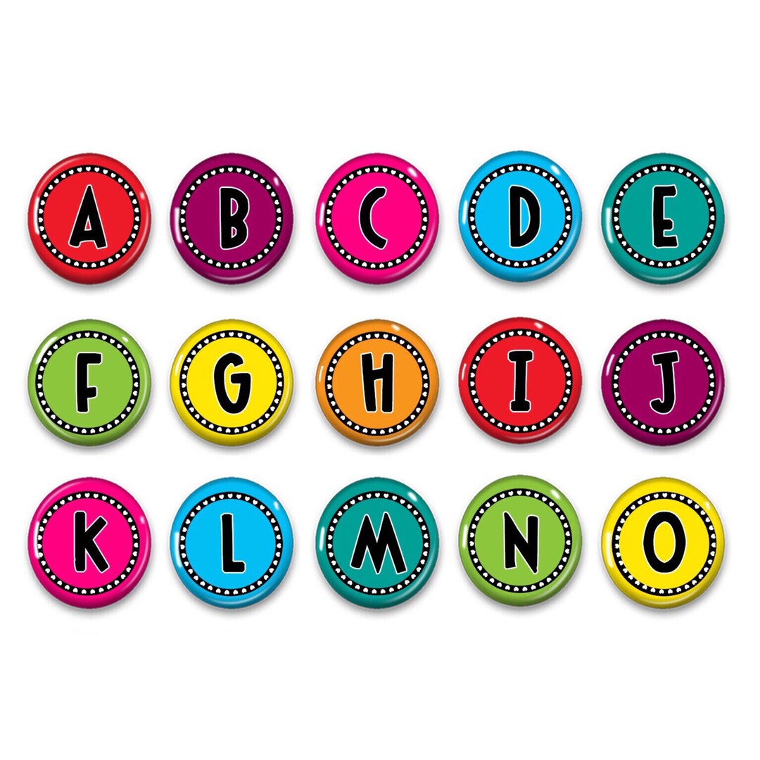 Colorful Alphabet Magnets Letter Magnets ABC Practice - Etsy