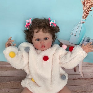 Reborn Baby Dolls Girl High Quality 24inch 3D Paint Skin Lifelike Reborn Baby Girl Cloth Body Reborn Toddler Doll Christmas Gift