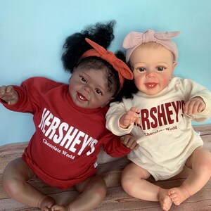 Reborn baby twins boy and girl black cheap