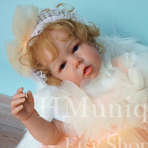 Reborn Baby Doll Girl 22inch Cloth Body  Reborn Toddler Girl 3D Paint Skin Birthday Gifts