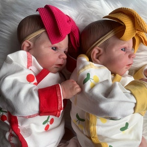Muñecas Reborn Gemelos 3D con Venas Visibles, Muñecas Reborn Bebé Realistas, Regalos de Navidad