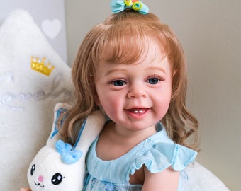 Reborn baby ready to ship，reborn toddler girl lifelike 3D skin multiple layers painting，realistic baby dolls，reborn doll girl
