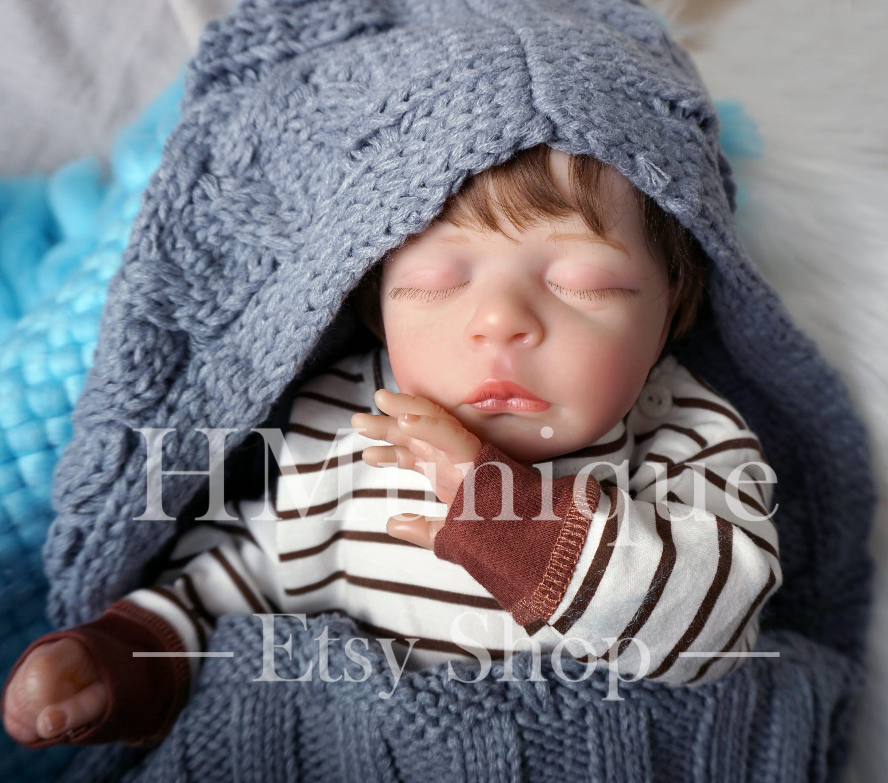 Reborn Baby Dolls Soft Cloth Body Real Boy Girl Newborn Handmade Birthday  Gifts