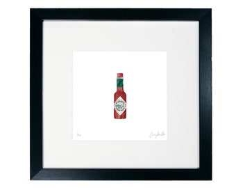 Tabasco Print - Perfect Gift for a Hot Sauce Lover - Food Collection - Limited Edition Print