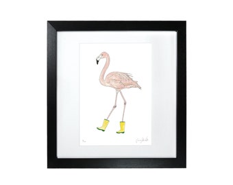 Flaming Print - Perfect for a loved one, children's room or nursery - Framed Limited Edition Print