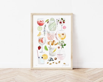 G&T Print - Kitchen decoration - Limited Edition Print - Large Statement Print - A3