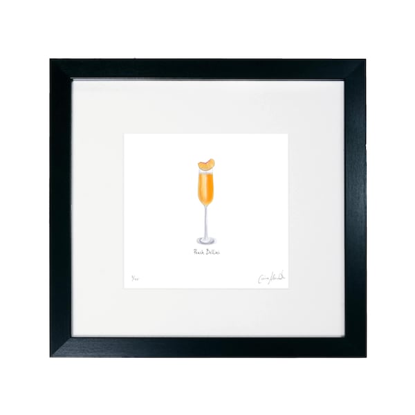 Peach Bellini Cocktail Print - Cocktail Collection - Limited Edition Print