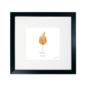 Aperol Spritz Art Print - Cocktail Wall Decor - Limited Edition Bar Artwork - Made in UK