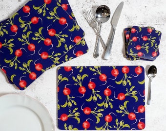 Radish Placemats - Contemporary Homeware - Made in the UK - Kitchen Product