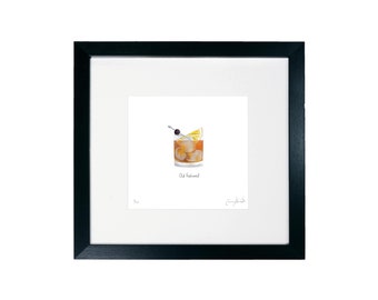 Old Fashioned Cocktail - Cocktail Collection - Framed Limited Edition Print