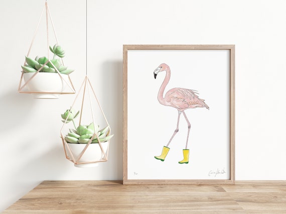 flamingo wellies