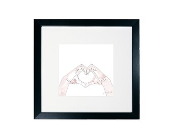 Heart Hands Print - A Perfect Gift for a Loved One - Limited Edition Print