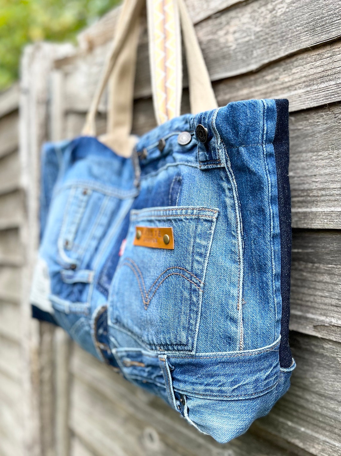 Denim Bag/ Denim Shoulder Bag/ Recycled-up Cycled/ Denim - Etsy - Recycled Denim Art Supplies