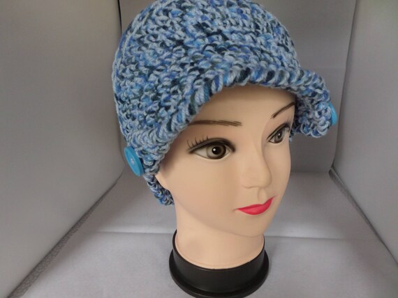 ladies crochet hat with brim
