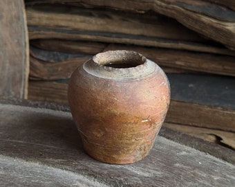 Ly Tran dynasty 11th - 14th century terracotta small ink pot Vietnam Antique Original Chinese Ancient