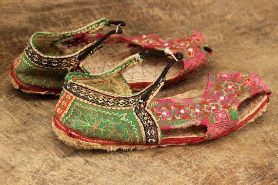 Stunning Vintage Tribal Handmade sandals Embroide… - image 1