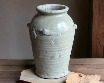 Tran Le Dynasty 14th-15th century pottery jar vase glazed Ceramic Antique Original porcelain