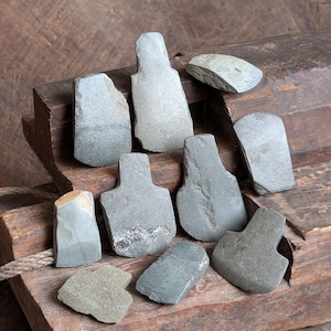 3000-4000 Year old stone Axe heads Tool Ancient Culture Asia Antique primitive knapped flint neolithic collectible artifacts choice of 10