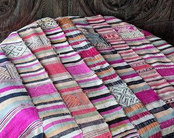 Vintage Hilltribe Fabric Handwoven Thai Cotton Old by the yard Unique colorful choice of 10 colors tribal supplies quilting sewing weaving