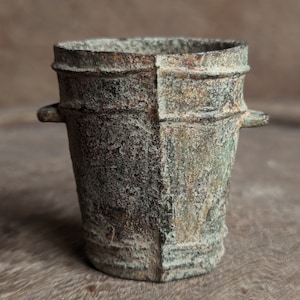 2000-2500 Year old Dong Son Bronze Situla Cup Ceremonial Offering Ancient Culture Asia Antique