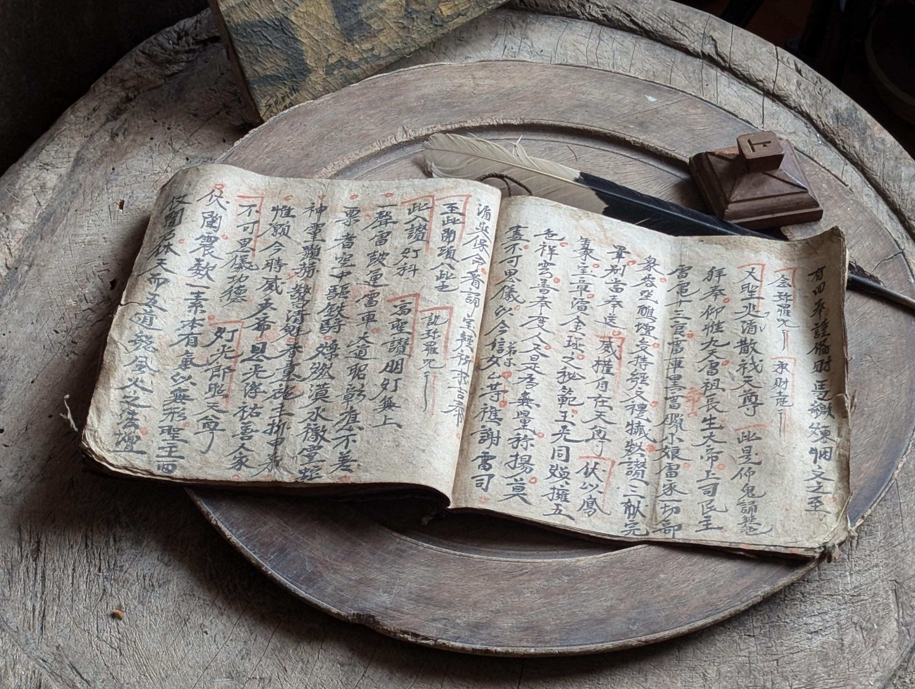 Old Shaman Manuscript Calligraphy Asian Vietnam Chinese