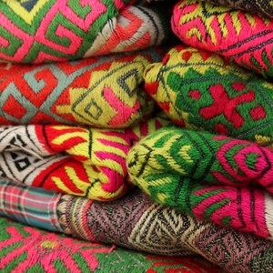 CLEARANCE Handmade Thai Embroidered vintage Scarf Shawl headscarf tribal hill tribe Vietnam Fabric Cotton WHOLESALE 4,6,8 pieces image 5