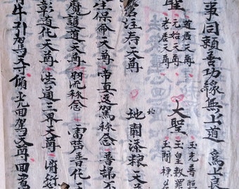 Shaman Manuscript Calligraphy Old Asian Vietnam Chinese Handwritten Hand Drawn Yao book