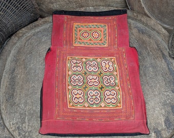 Hmong Handmade Batik Baby Carrier Fabric Vintage Cotton Indigo Hill Tribe Ethnic Hippie Tribal