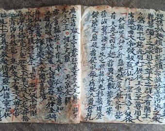 Shaman Manuscript Calligraphy Old Asian Vietnam Chinese Handwritten Hand Drawn Yao book