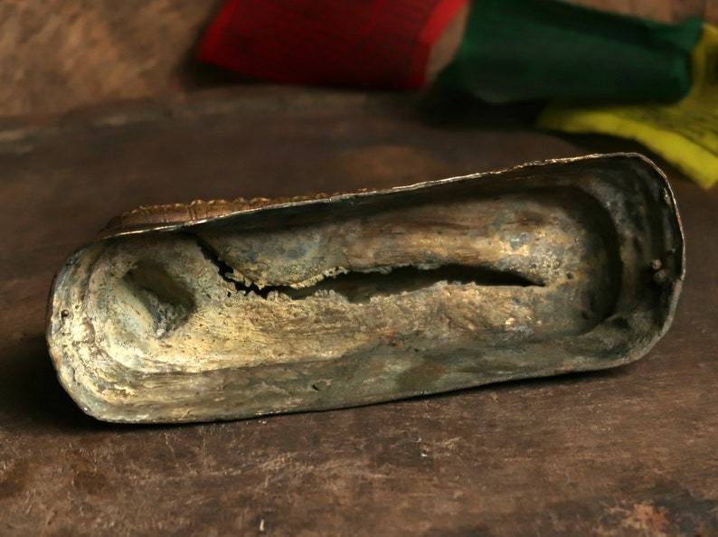 19th Century Bronze Reclining Buddha Thai Statue Thailand Rattanakosin