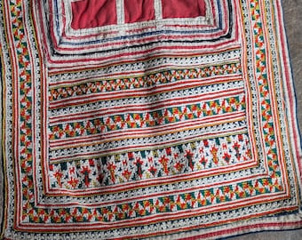 Yao embroidered collar vest tribal fabric Ethnic costume decor decal cotton patchwork fabric