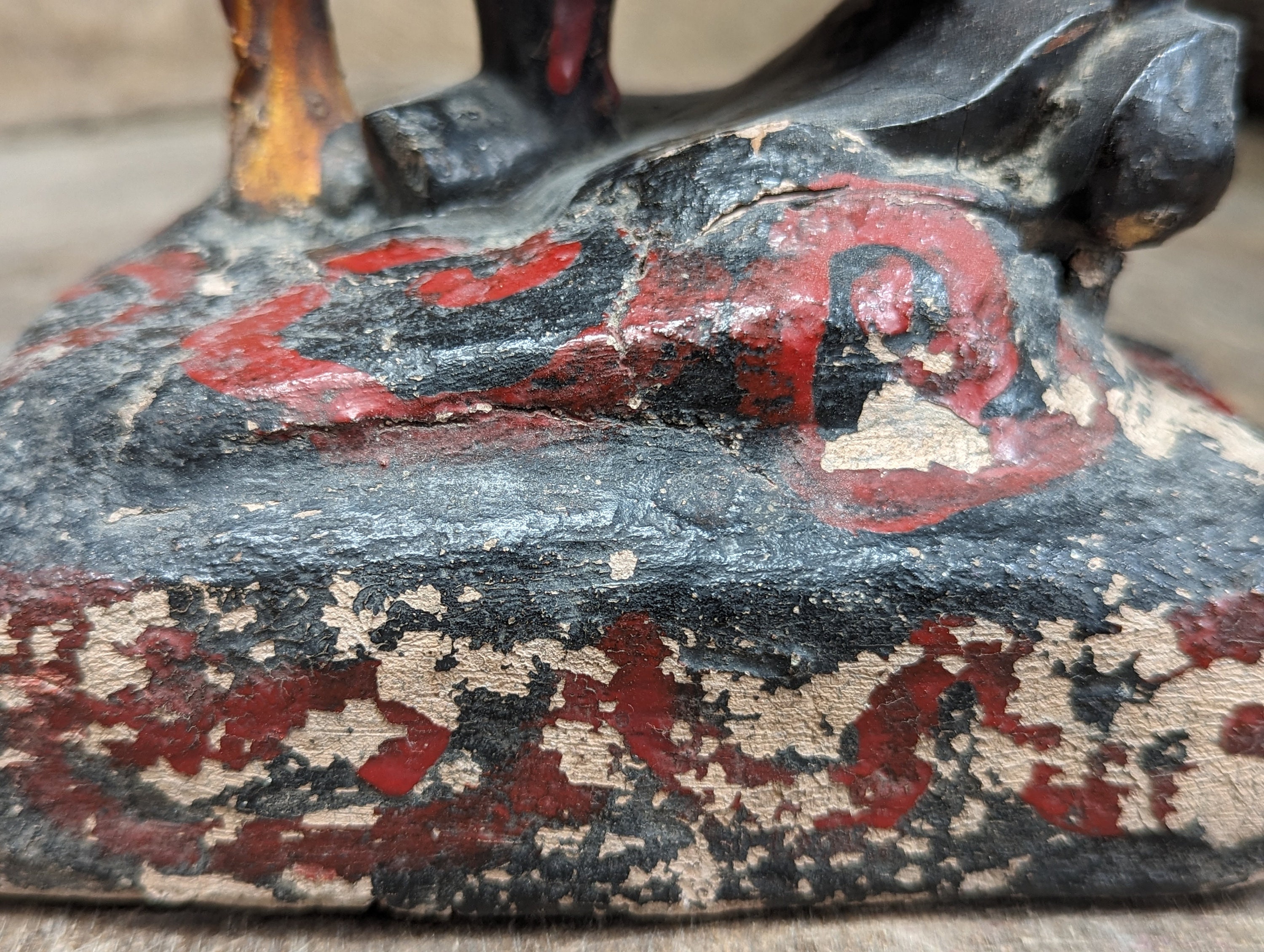 Rare Antique Wooden Sculpture Le Dynasty Buddhist 18th