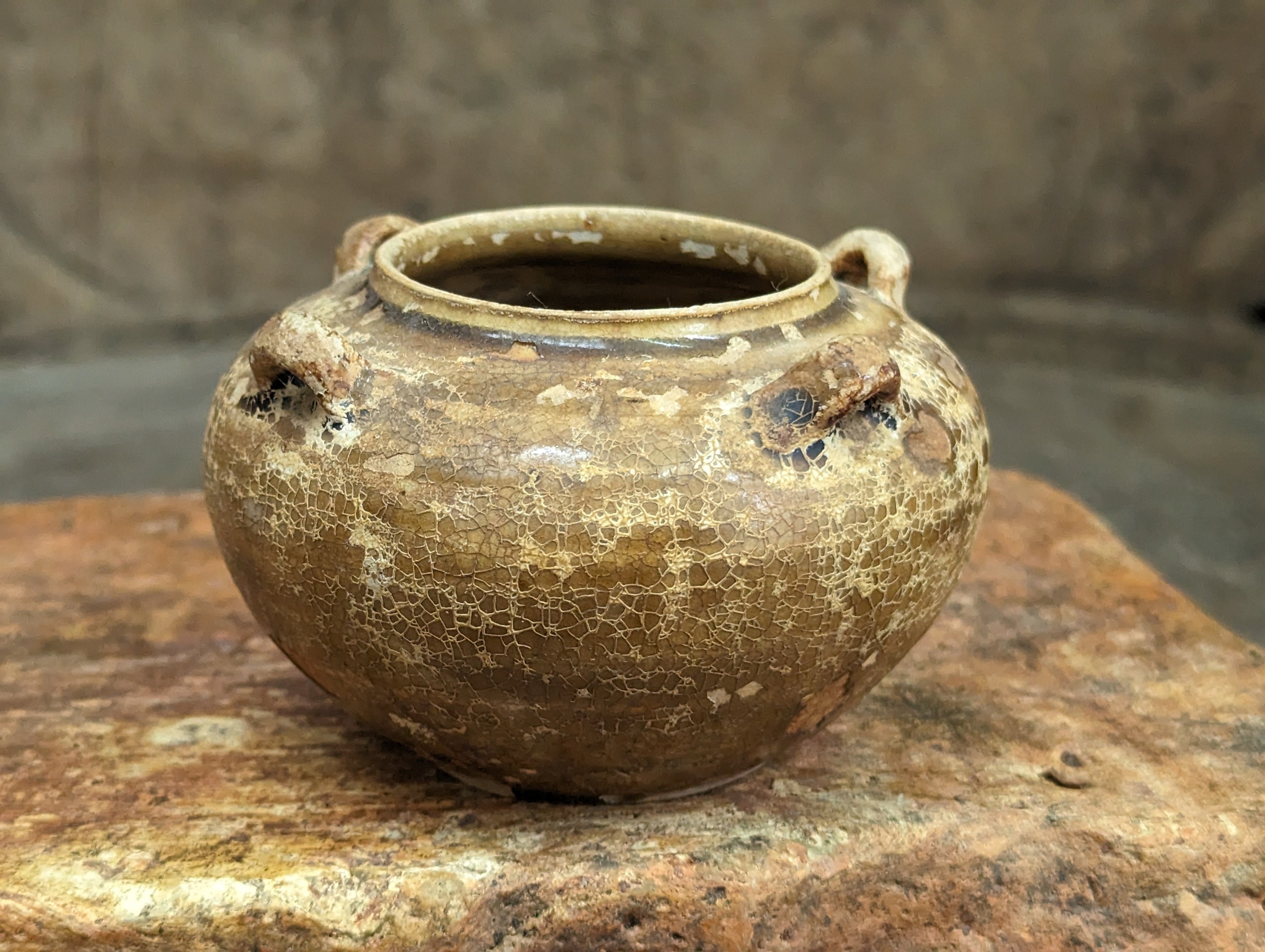 素朴なアンティーク陶器 李朝時代 1009-1225AD ミニチュア