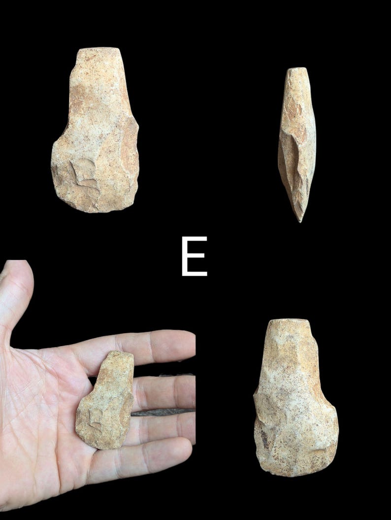 Ancient Neolithic Axe Heads 3000-4000 Year Old Stone Tools Knapped ...
