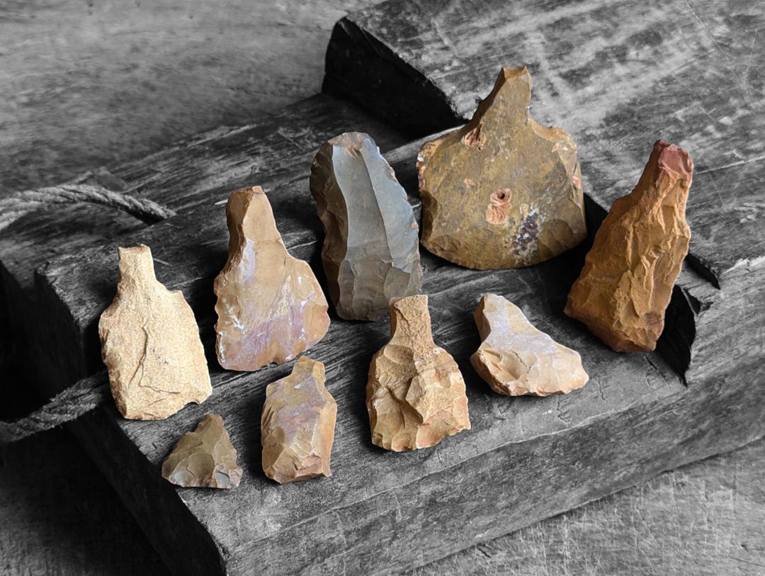 Ancient Neolithic Axe Heads 3000-4000 Year Old Stone Tools Knapped ...