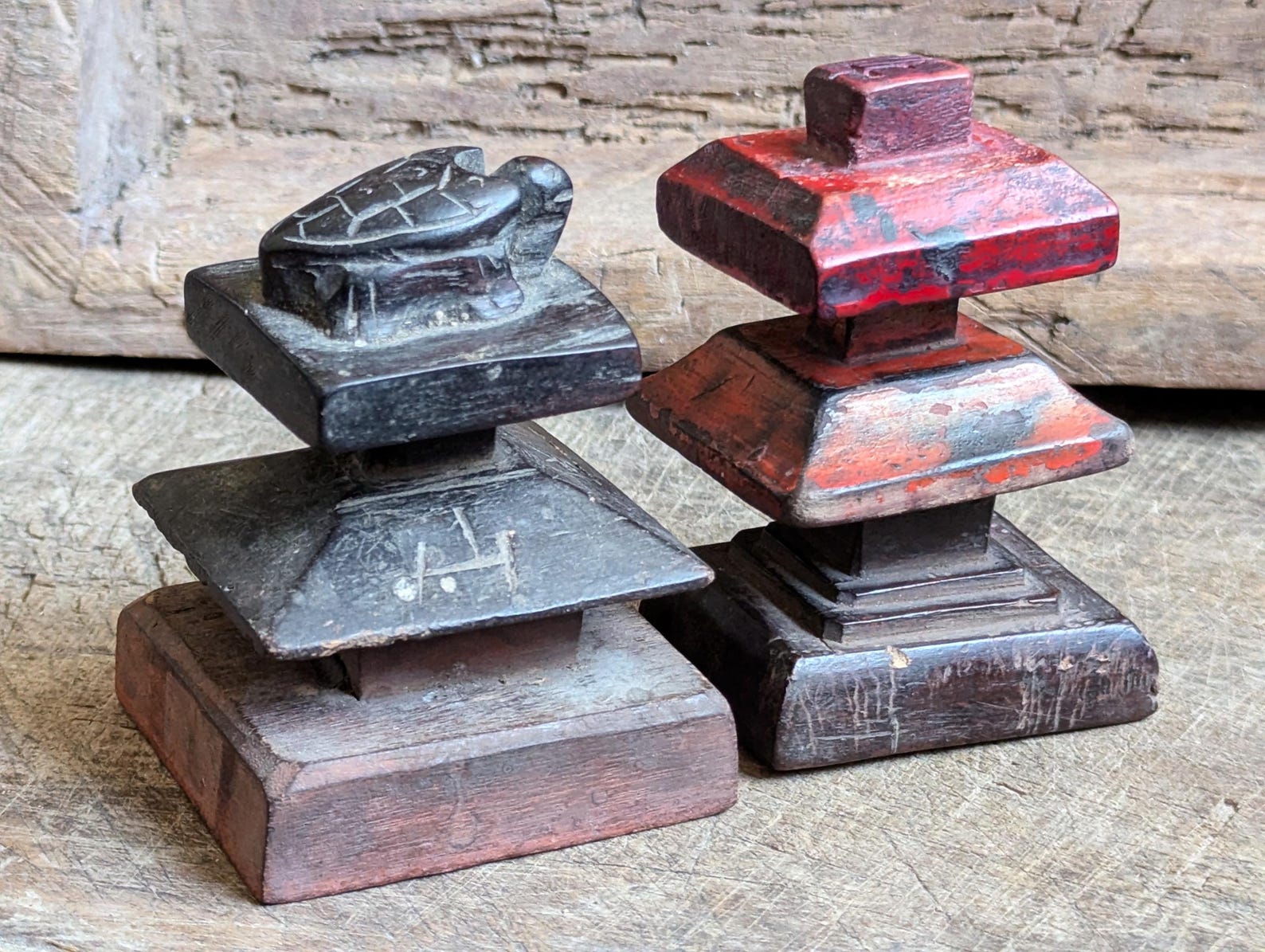 Stamps Ritual Calling Engineer Yao Old Wood Stamp Taoist Seal Shaman Hilltribe Witch Doctor Ritual ...