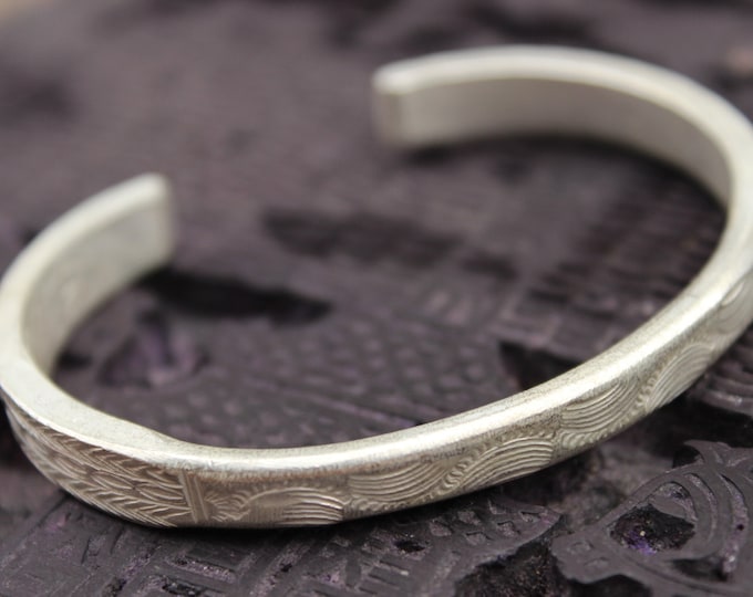 Hmong Hand Engraved Bangle Hill Tribe Asian Bracelet Tribal Ethnic