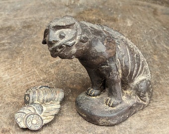 売れ筋がひ新作！ Dynasty Tran Ly 1009-1400AD Dog Lion Stoneware Pottery 絵画