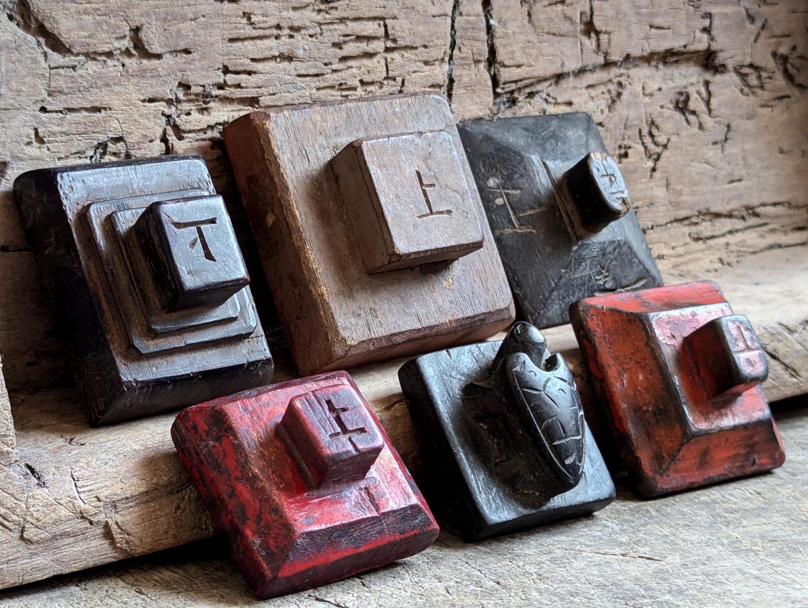 Stamps Ritual Calling Engineer Yao Old Wood Stamp Taoist Seal Shaman Hilltribe Witch Doctor Ritual ...
