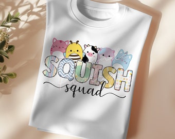 Squishmallow Birthday Girl Shirt, ,Girl Birthday Shirt, Girl Birthday Party Squish Lover Gift iron on - transfer sublimation Squish squad